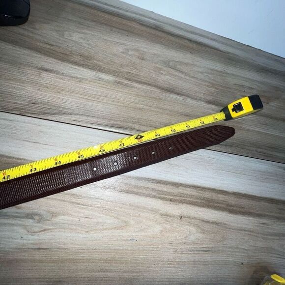 Lejon Dress Belt Mens 46 Beveled Edge Genuine Leather Brown 25702 Workwear - Picture 9 of 9